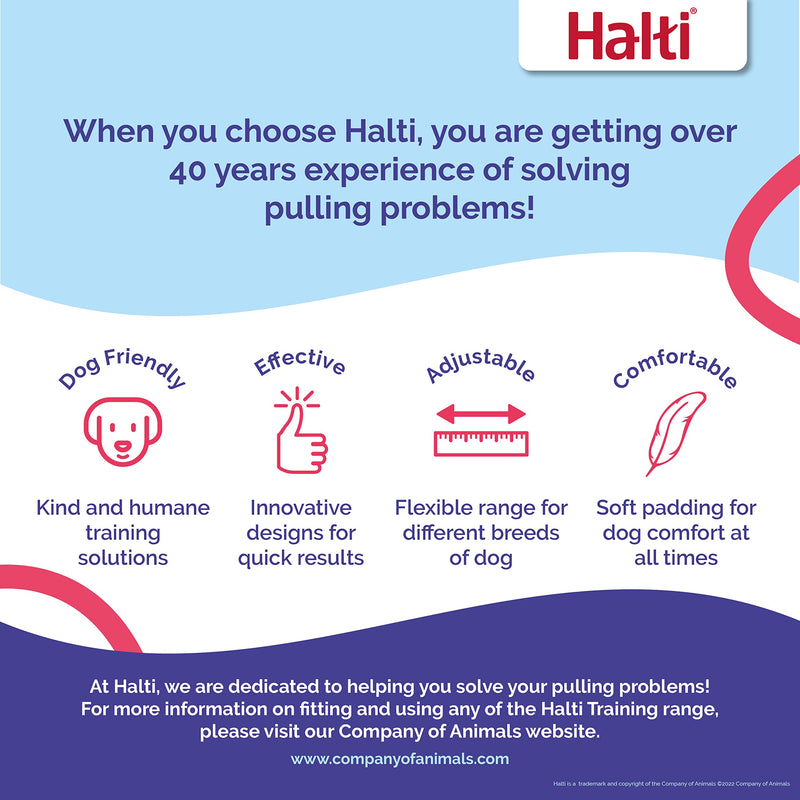 HALTI Front Control Harness, Size Medium, Bestselling Professional Dog Harness to Stop Pulling on the Lead, Easy to Use, Anti-Pull Training Aid, Front Leading No Pull Harness for Medium Dogs - PawsPlanet Australia