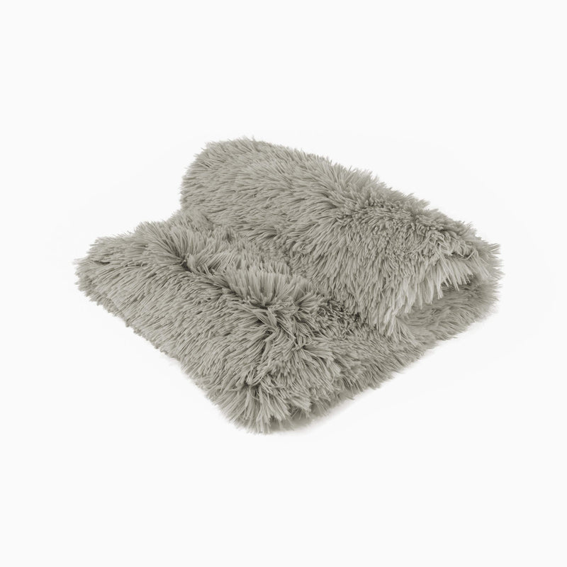 The Dog’s Blanket – Faux Fur Dog Blanket, Silver Grey, XL, 38x54 Silver Grey Fur XL Blanket (38x54") - PawsPlanet Australia