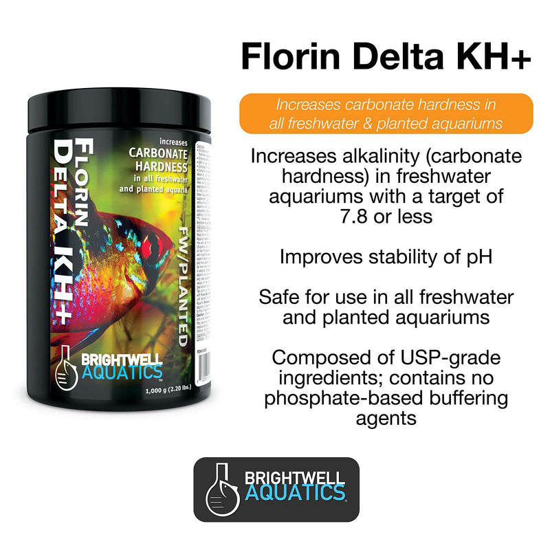 Brightwell Aquatics Florin Delta KH+ - Increases Carbonate Hardness and pH Stability in Freshwater and Planted Aquariums 500-g - PawsPlanet Australia