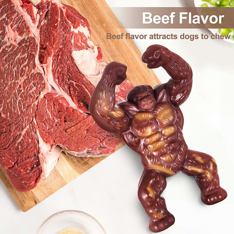 PETSTA Indestructible Dog Toys for Aggressive Chewers, Extreme Tough Dog Toys for Large Dogs, Real Beef Flavored, Dog Bone for Medium/Large Dogs Breed, Gifts for Dogs KING KONG - PawsPlanet Australia