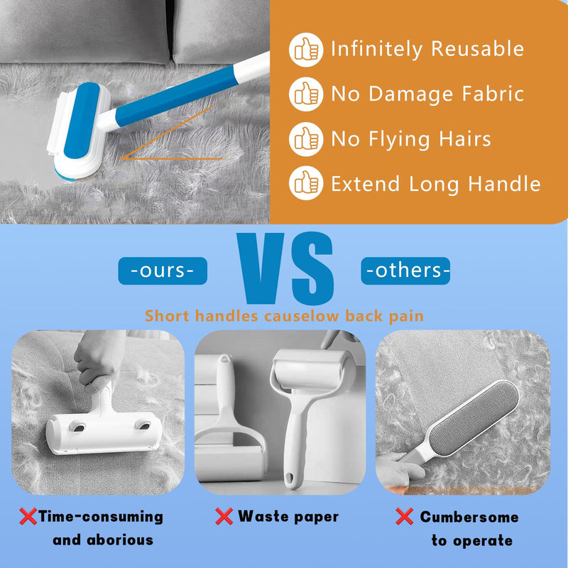 Pet Hair Removal Tool,Can Eradicate Cat Hair Dog Hair, Washable, Reusable, Suitable for Sofas Carpets Sheets and Other Furniture，Eco-friendly and durable. - PawsPlanet Australia