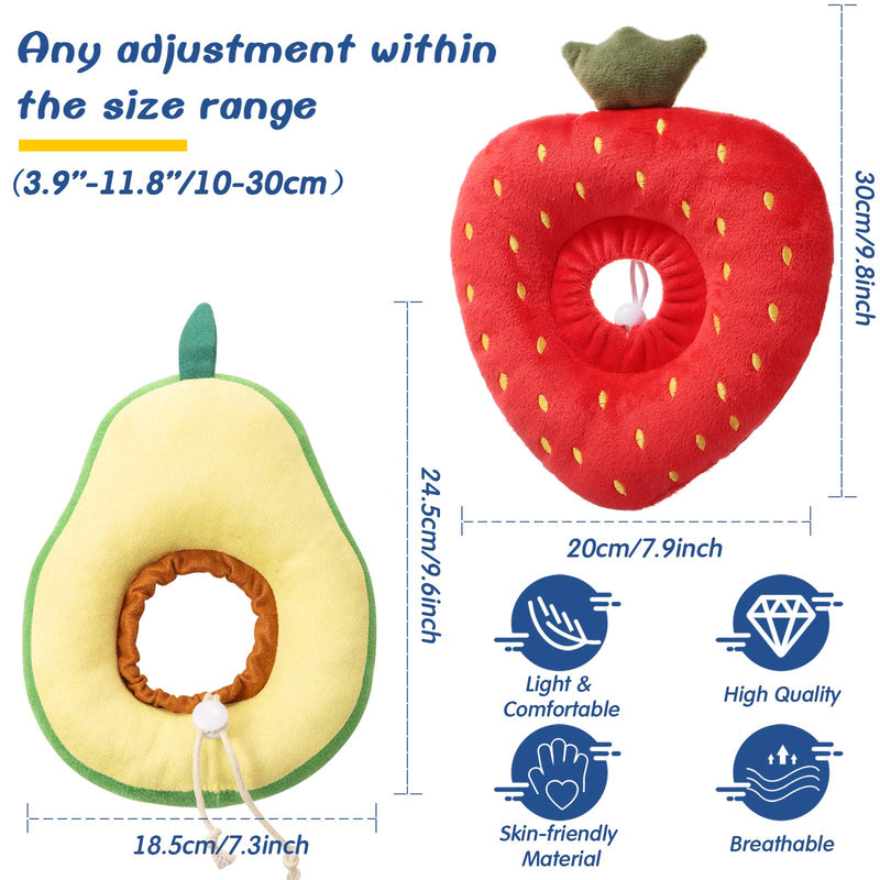Weewooday 4 Pieces Adjustable Cat Cone Collar Soft Cat Recovery Collar Cute Fruits Cat Elizabeth Padded E Collar Pet Neck Cone Anti Bite Lick Dog Collar with Smooth Texture for Kitten and Cat - PawsPlanet Australia