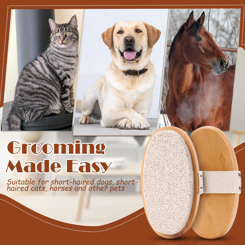 3 Pcs Shedding Stone for Dog Cat Hair Pumice Stone Pet Hair Remover With Handle Pet Fur Shedding Grooming Tool Pet Hair Removal Tool for Short-Hair Pet Horse Carpet Couch Furniture 5.1"×2.7"×1.18" 3 - PawsPlanet Australia