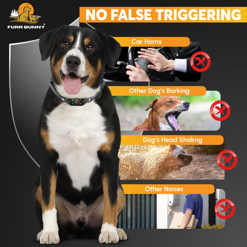 2026 Upgraded Intelligent Dog Bark Collar for Medium & Large Dogs (20 LBs-110 LBs)- Beep, Vibration & Safe Static Shock, 7 Sensitivity Levels Adjustment - Stops Excessive Barking (No Remote) Medium to Large Dog (With Shock)