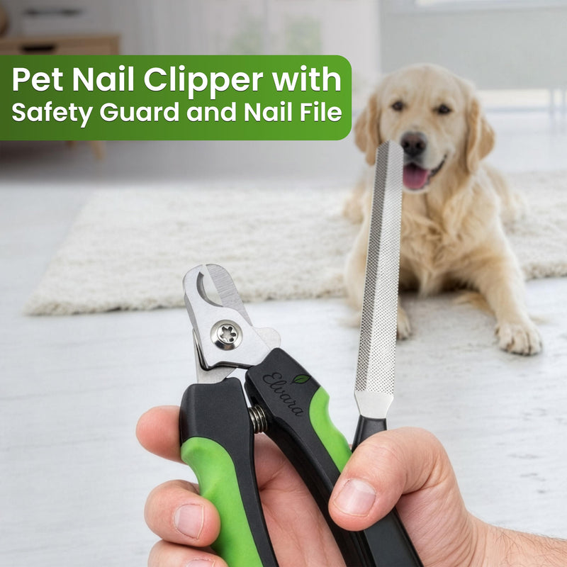 Dog Nail Clippers and Cat Nail Clipper Set with Light—Safe, Easy, and Precise Grooming Tool for Dogs, Cats, Puppies, and Small Pets (Red) Red - PawsPlanet Australia
