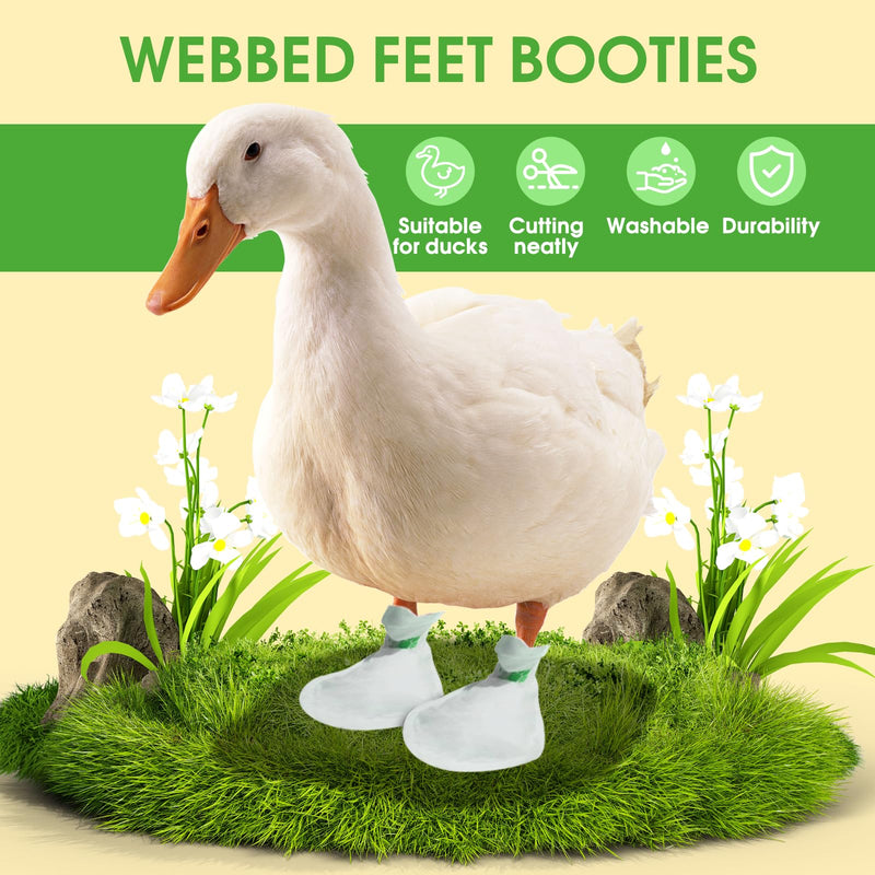 Disposable Boots for Real Duck Feet, Bumble Foot for Duck Supplies with Bandage, Large Size (Green N, 20 PCS) Green N - PawsPlanet Australia