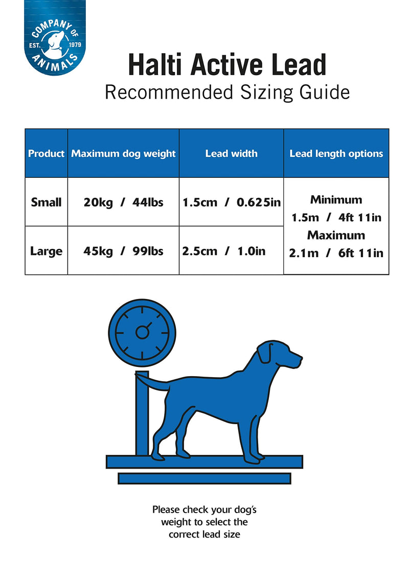 HALTI Active Lead Size Large, Red, Award-Winning Bungee Dog Lead, Shock-Absorbing Anti-Pull Dog Leash, All-in-One Neoprene Padded Belt & Lead, Perfect for Running & Training with Medium & Large Dogs