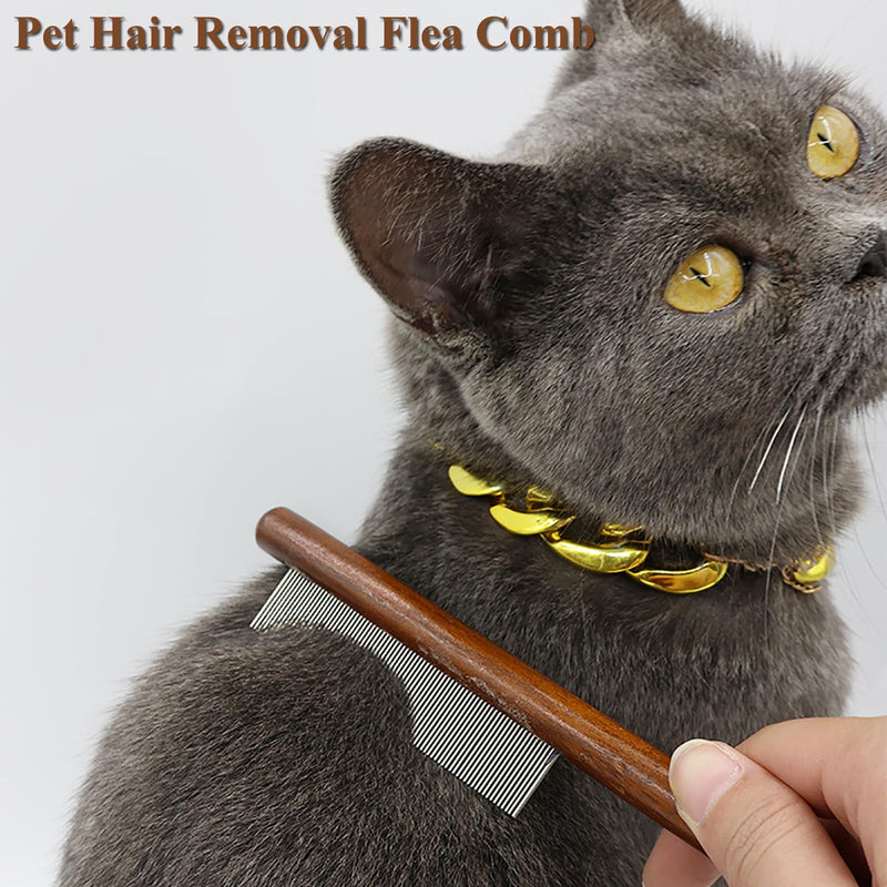 Pet Dog Cat Shedding Comb - Hair Buster Grooming Comb for Cats and Dogs, Rabbits, Daily-Use Cat Deshedding Brush, for Cats with Short and Long Fur (Long and Short Teeth) Long and Short Teeth - PawsPlanet Australia