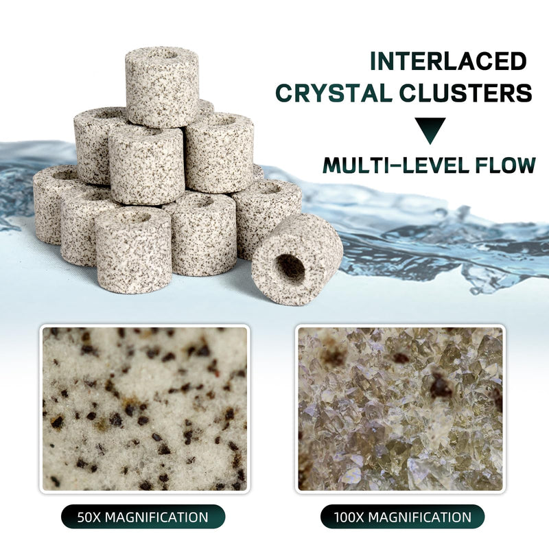 UPETTOOLS Aquarium Biological Filter Media, 1.1 lb Ceramic Bio Media with Porous Massive Surface Area for Freshwater and Saltwater Fish Tank - PawsPlanet Australia