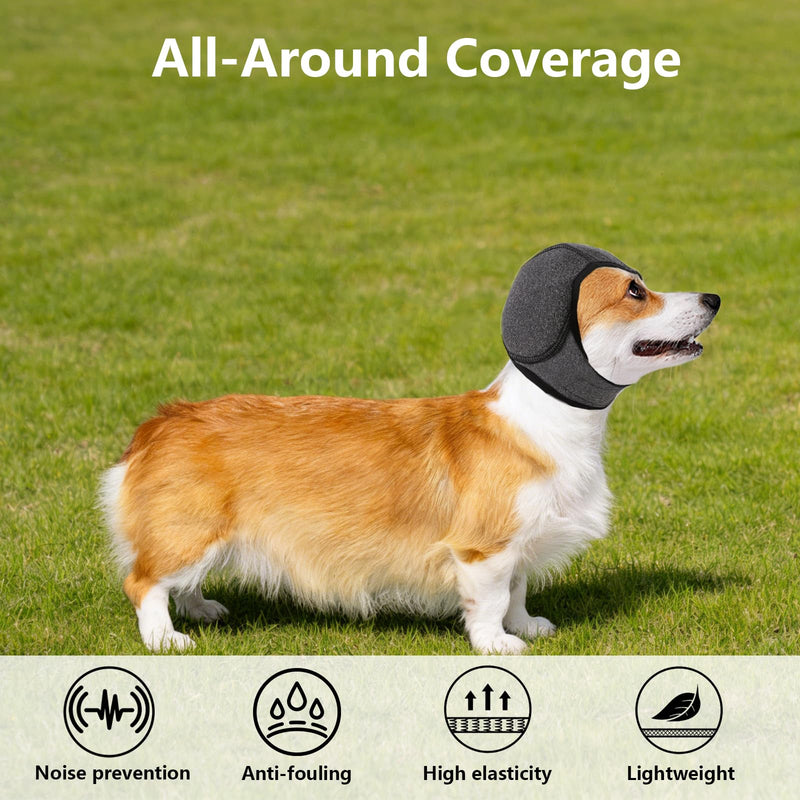 2 Pieces Dog Ear Muffs Dog Snood Ear Protector for Anxiety Relief and Grooming, Pet Dog Earmuff Ear Protectors for Comfort During Outdoor Activity, Cold Weather, Bath (S) S