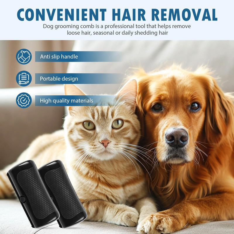 2PCS Deshedding Dog Brush,Dog Grooming Brush for Shedding, Pet Hair Removal Tool for Cats, Dogs, Horses, Easy Hair Removal for Pets - PawsPlanet Australia