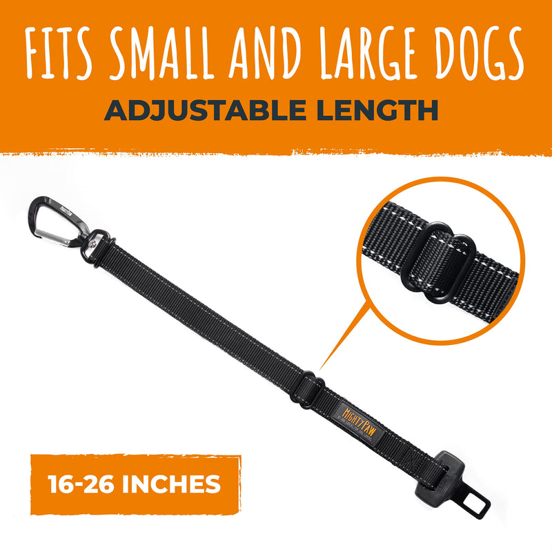 Mighty Paw Dog Car Safety Belt - Dog Seatbelt Ensures Pet Protection While Driving - Seatbelt for Dogs for Car - Dog Vehicle Accessory - Dog Car Seat Belt Attachment - Car Leash Restraint System Buckle Attachment (Most Popular) - PawsPlanet Australia