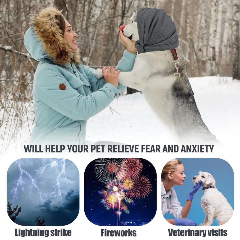 MEKEET Dog Snood Swim Ear Protectors Dog Ear Defenders Comfort Dog Ear Muffs Noise Protection Adjustable for Dog Neck and Ears Warmer Anxiety Relief and Calming