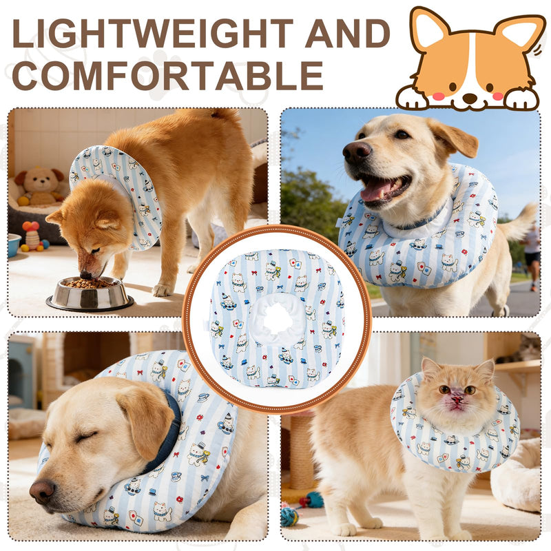Elizabethan Adjustable Dog Collar, Elizabethan Breathable Cat Collar, Elizabethan Soft Dog Collar for Neck Circumferences Including 27 to 36 cm, Elizabethan Collar Soft Dog