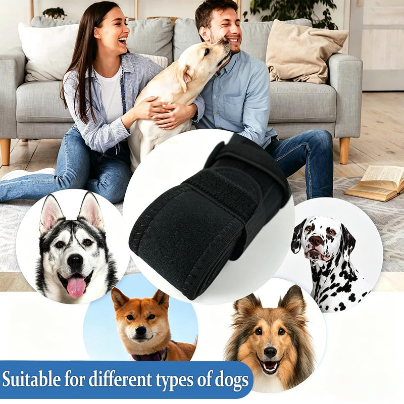 KFSCIP Dog Knee Brace for Cruciate Ligament, Dog Leg Support for Joint Protection, Dog Leg Brace for Injury Recovery, Rear Leg Support for Dogs, Black Size M