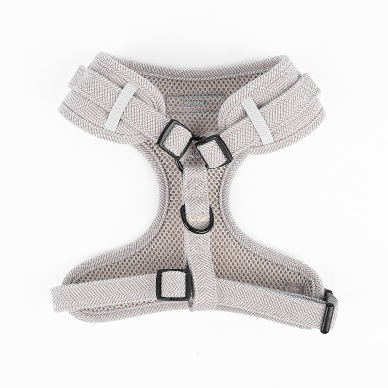 Luxury Tweed Harness Set, 3 Pieces: Adjustable Harness, Lead, Poop Bag Holder, Washable (Extra Small) Extra Small - PawsPlanet Australia