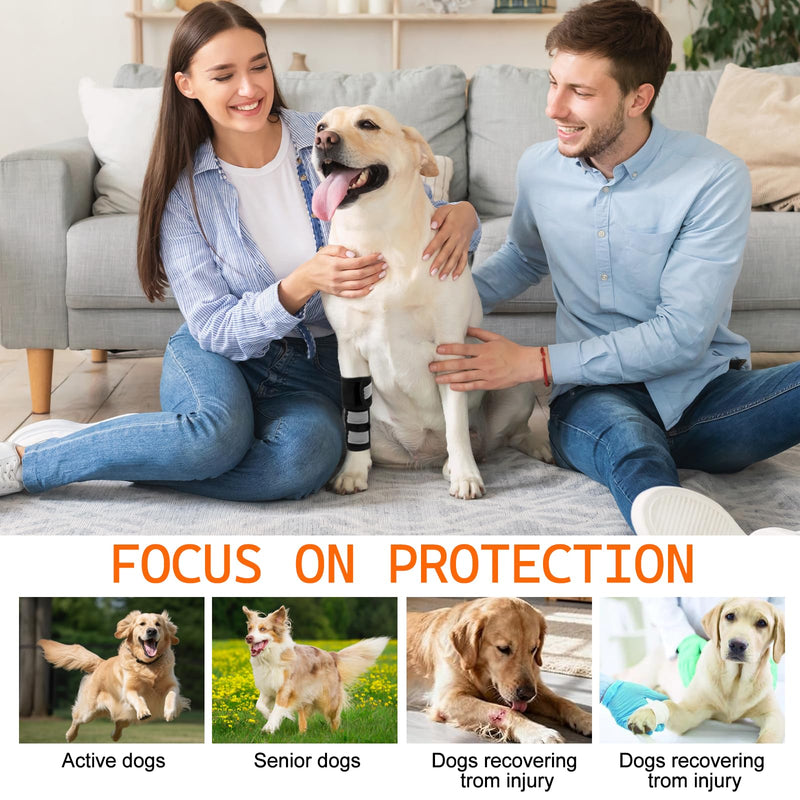 Elbow bandage for dog front leg, lick protection for dog hind leg, reflective elbow bandage, abrasion-resistant recovery sleeve for dogs, comfortable protection for dogs XL