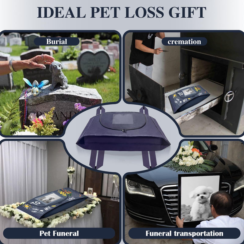 Eco Friendly Pet Body Bag with Handle，Pet Burial Box for Every Breed Size， Animal Body Bag for Burial and Cremation (L) Large - PawsPlanet Australia