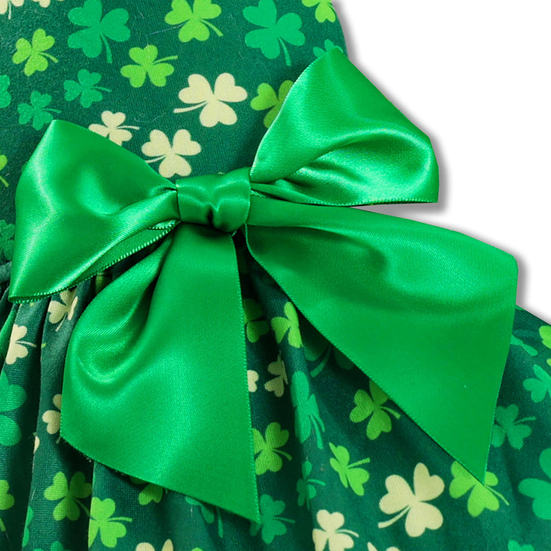 St. Patrick Day Dog Cat Dress, Holiday Irish Lucky Clover Shamrock Leaves Dress Outfits Skirt for Small Boys and Girls Puppies Pets Doggie X-Large - PawsPlanet Australia