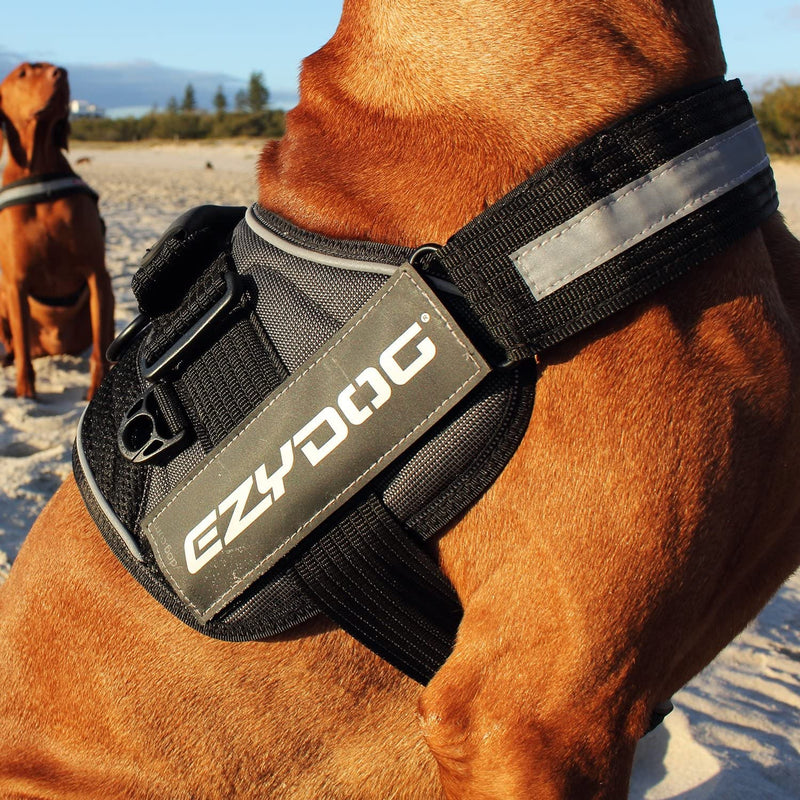 EZYDOG Convert Dog Harness | Magnetic Handle, Anti Pull Harness, Dog Harness for Small, Medium and Large Dogs, LED Light Mount, Reflective Strips, Contoured & Breathable Fabric (XS, Corduroy) X-Small - PawsPlanet Australia