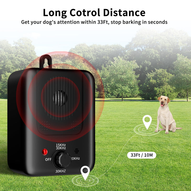 Anti Barking Device for Dogs - 50FT Dog Barking Deterrent Device - 3 Modes Ultrasonic Stop Dog Barking - Rechargeable Bark Stopper Indoor - PawsPlanet Australia