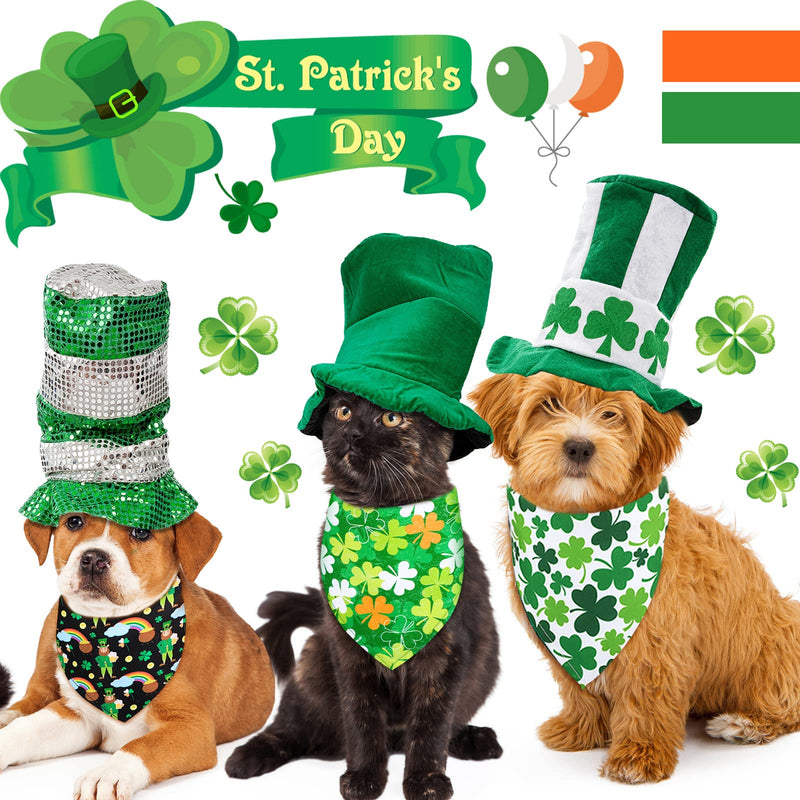 20 Pcs St. Patrick's Day Dog Bandana Pet Scarf Washable Triangle Bibs Shamrock Scarfs Adjustable Pet Triangle Washable Kerchief for St. Patrick's Day Dogs Cats (Shamrock, L) - PawsPlanet Australia