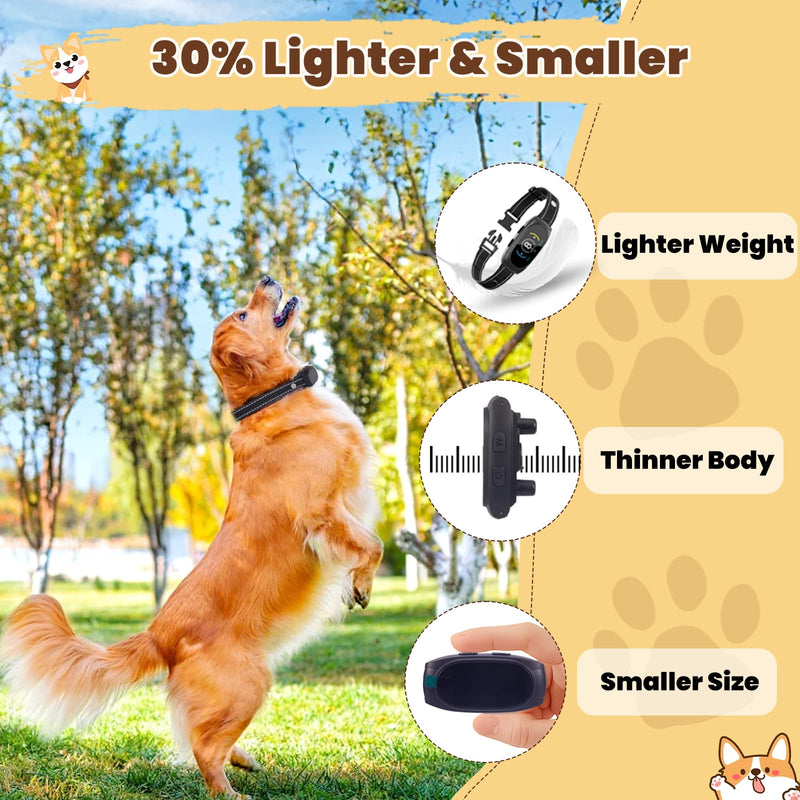 Smart Auto Dog Bark Collar, No Shock Anti Barking Collar for Small Medium Dogs 8-50lbs, Rechargeable & Waterproof Barking Control Device with Beep Vibration Mode & 8 Sensitivities - PawsPlanet Australia