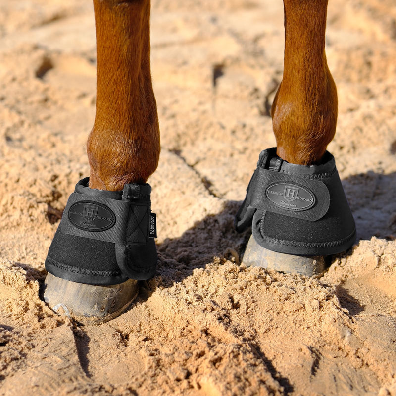 Harrison Howard Horse Bell Boots Equine Ballistic Hoof Overreach Bell Boot for Horse Sold as Pair Full (Large) Mars Black