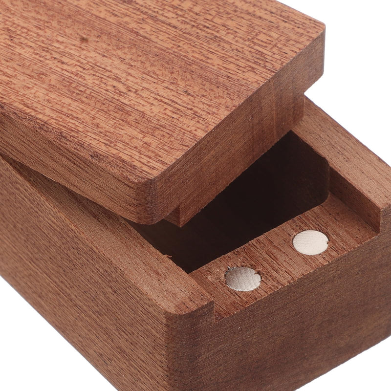 Cat whiskers container with elegant wooden design, portable pet hair collection box, ideal for home and travel