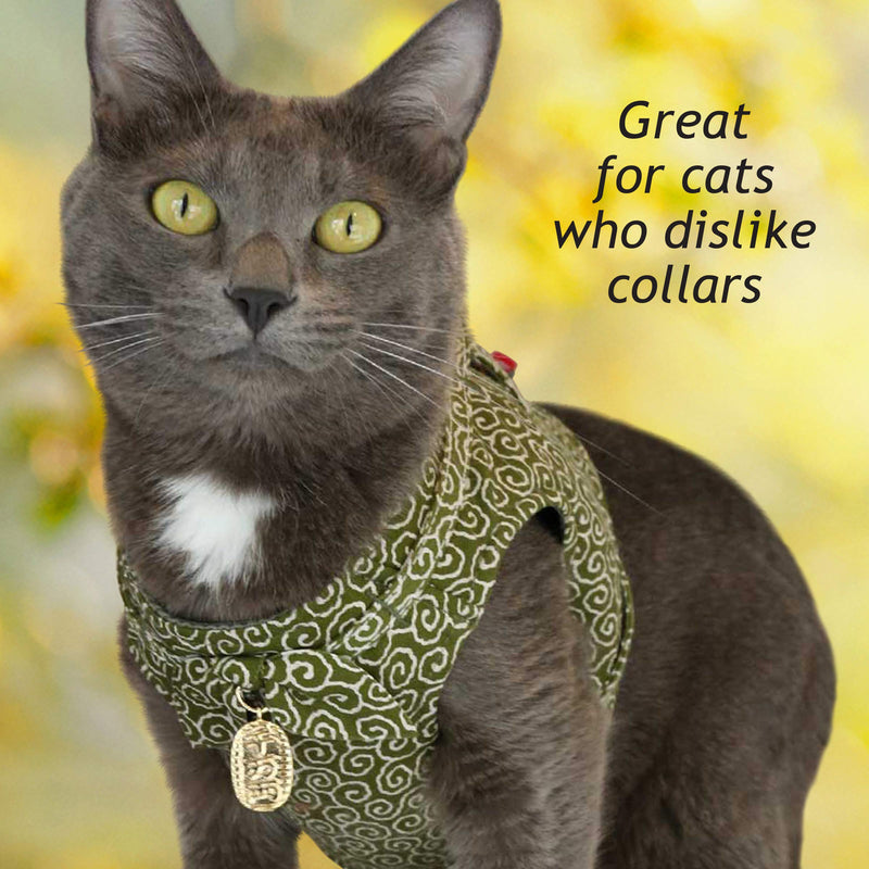 Ninja Cat (Green, Harness) Green Paisley - PawsPlanet Australia