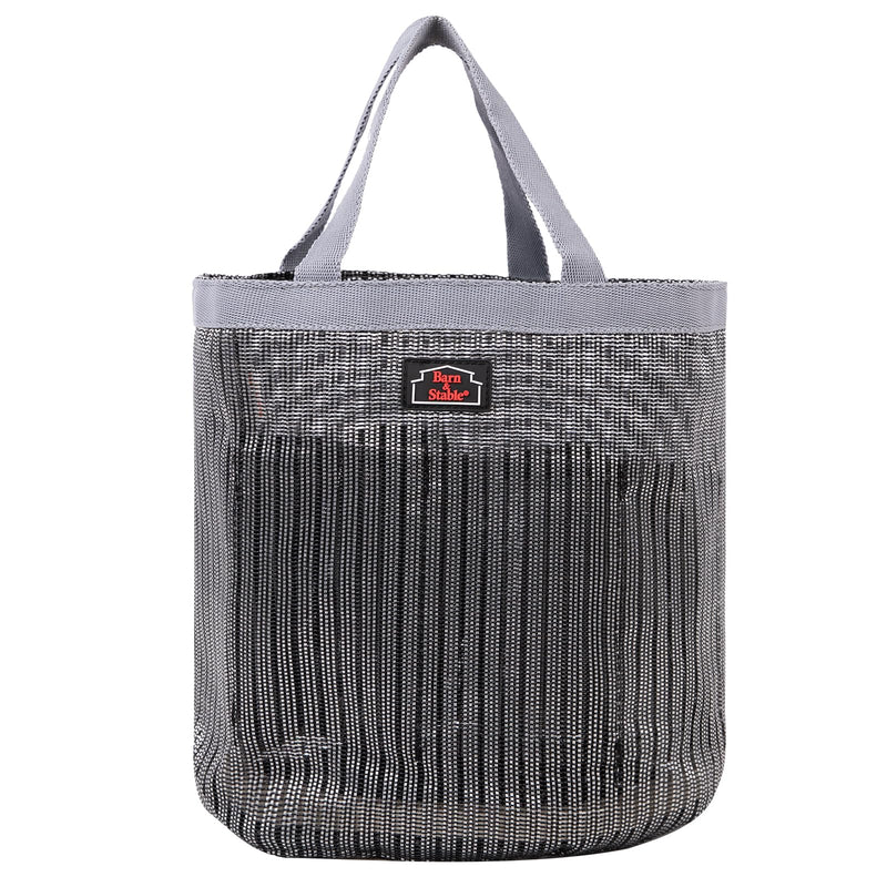 BARN & STABLE Breathable & Waterproof Mesh Horse Grooming Bag with 8 Pockets Tear-Resistant Grooming Tote for Horse Grooming Caddy Bag Organizer to Secure Items(Silver) Silver