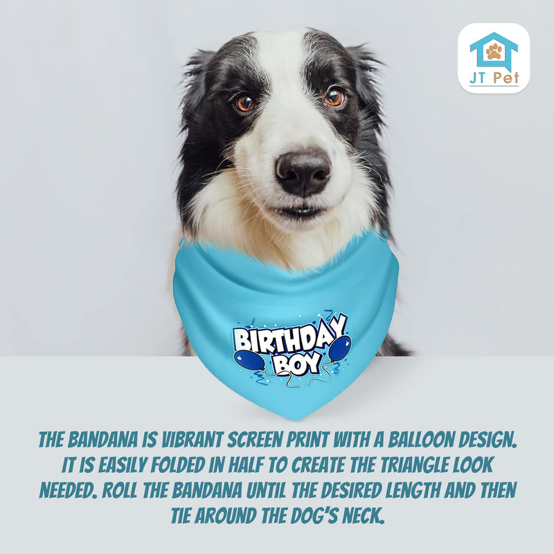 Dog Birthday Boy Party Pack with Bandana, Star Spangled Party Hat with Adjustable Elastic, Tassels and Feathery Trim, and Vegan Birthday Pie, Large Boy Dog Pie Bundle - PawsPlanet Australia