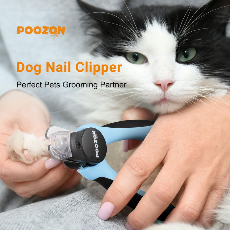 Dog Nail Clipper with Light, Illuminates Nail Clipper Kit or Bloodline for Safe, Easy Trimmers, Extra Sharp for Thick Nails, Quick Sensor, Avoid Over Cutting Toenail, for Cats & Dogs Light Blue - PawsPlanet Australia