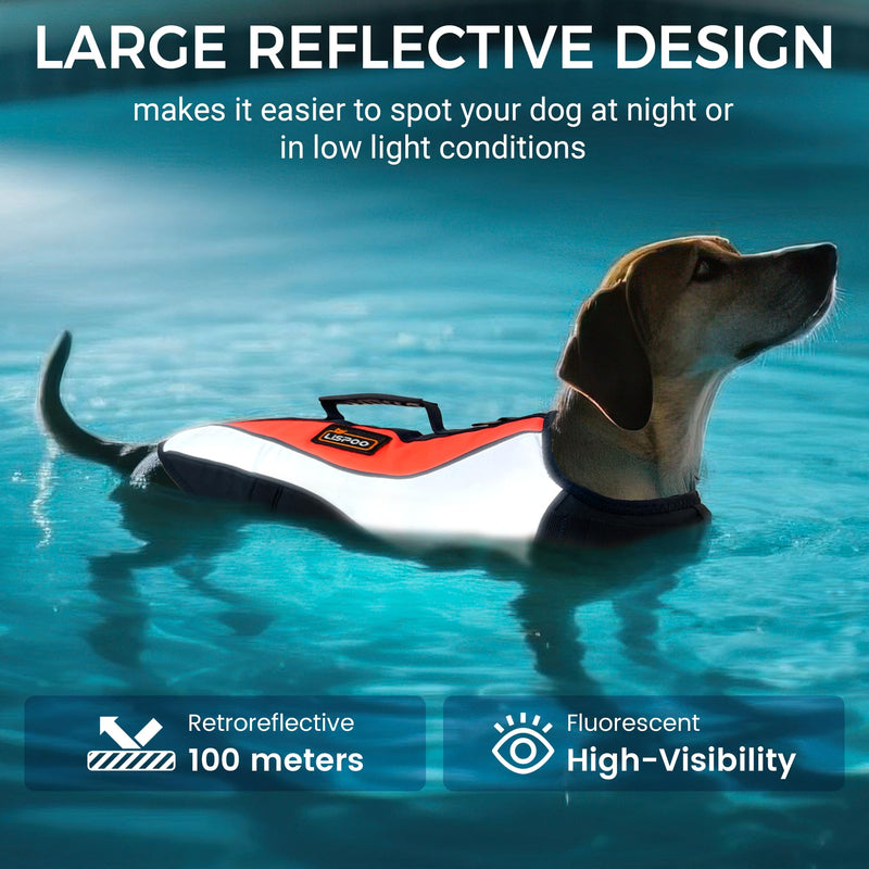 Dog Life Jacket & Swimming Safety Vest, Buoyant Float Coat with Handle & Reflective Strips for Small Dogs, Water Rescue Vest for Boating, Pool, Beach(Size S) Dog Life Jacket - PawsPlanet Australia