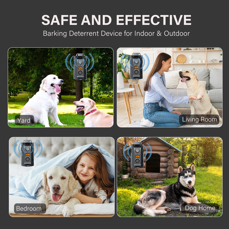 Dog Bark Deterrent Devices, 3X Ultrasonic Anti Barking Device, Bark Box for Dogs Indoor & Ourdoor, Dog Barking Silencer with 3 Modes | Bark Control Device 50ft Range, Stops Neighbours Dog Barking - PawsPlanet Australia