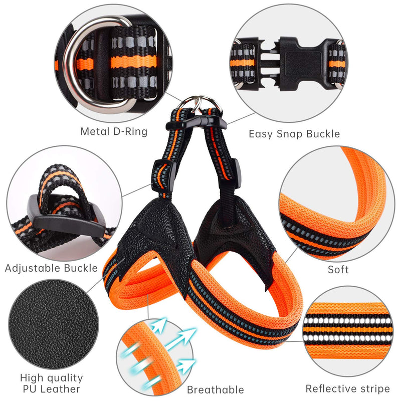 Dog Harness No Pull Ultra Soft Breathable Padded Pet Harness 2 Adjustable Botton, 3M Reflective Pet Harness for Dogs Easy Control for Small Medium Large Dogs BLUE L - PawsPlanet Australia