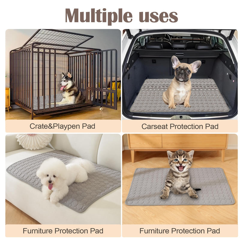 Dog Bed Mat - Washable Pet Furniture Protector with Anti-Slip Bottom for Dogs and Cats, 23 x 19 Inch, Dark Gray - PawsPlanet Australia