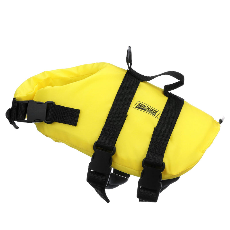 Seachoice Dog Life Vest, Adjustable Life Jacket for Dogs, w/Grab Handle, Yellow, Size XS, 7-15 Lbs. - PawsPlanet Australia