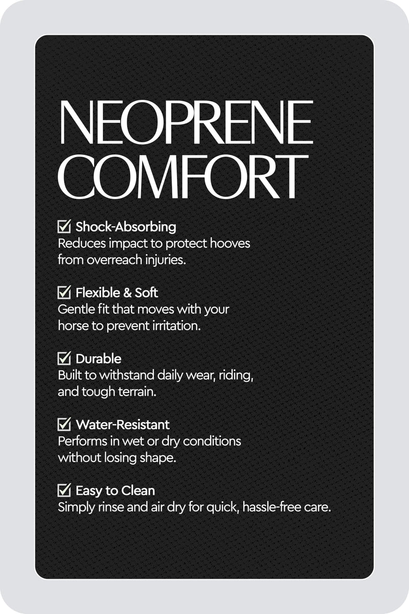 HORZE Pro Overreach Bell Boots for Horses | Neoprene Pair Black XX-Large - PawsPlanet Australia