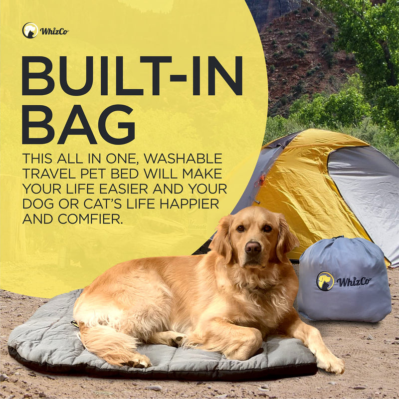 Travel Pet Bed with Built in Bag, All One Piece, Portable, Packable, Washable | for Outdoors, Camping, Hiking, Doggy Daycare for Dog and Cat - PawsPlanet Australia
