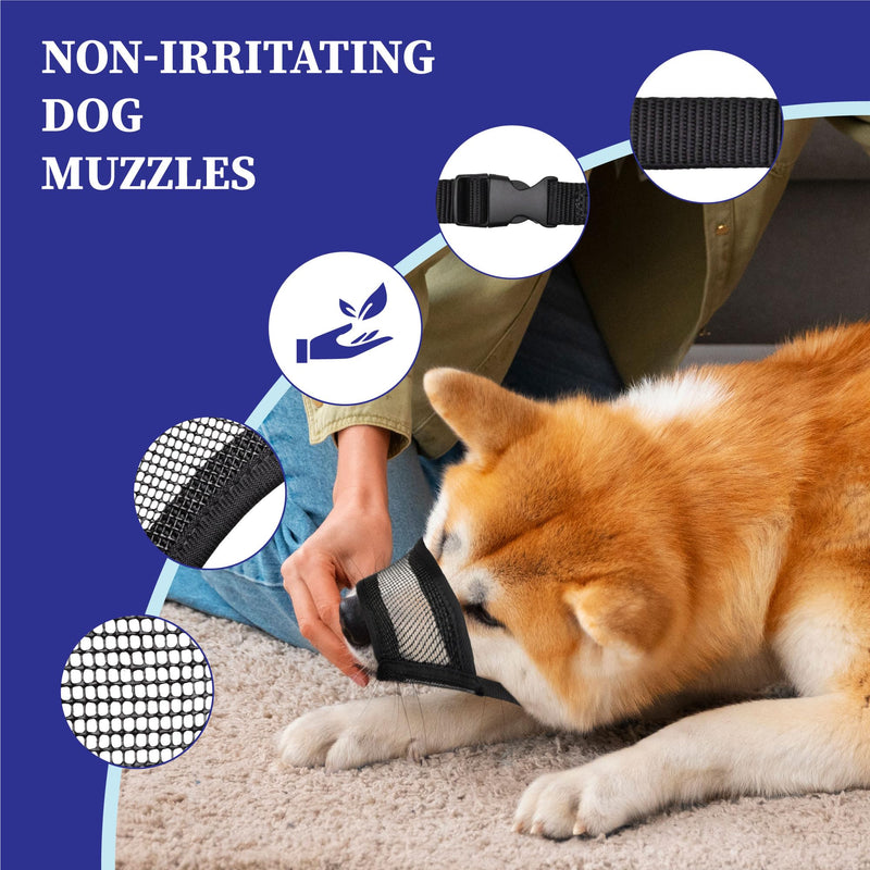 Dog Muzzle for Large Dogs - Air Mesh Muzzle for Large Sized Dog | Dog Muzzles to Prevent Biting | Adjustable Large Dog Muzzle for Scavenging Biting Licking & Chewing | No Bark Muzzle for Dogs - PawsPlanet Australia