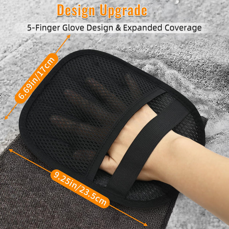 Pet Hair Removal Glove for Cats & Dogs, 2025 Upgraded Five-Finger Electrostatic Pet Hair Remover Gloves, Reusable Grooming Tool for Furniture, Couch, Carpet, Car Seat(1pcs) 1Pcs - PawsPlanet Australia