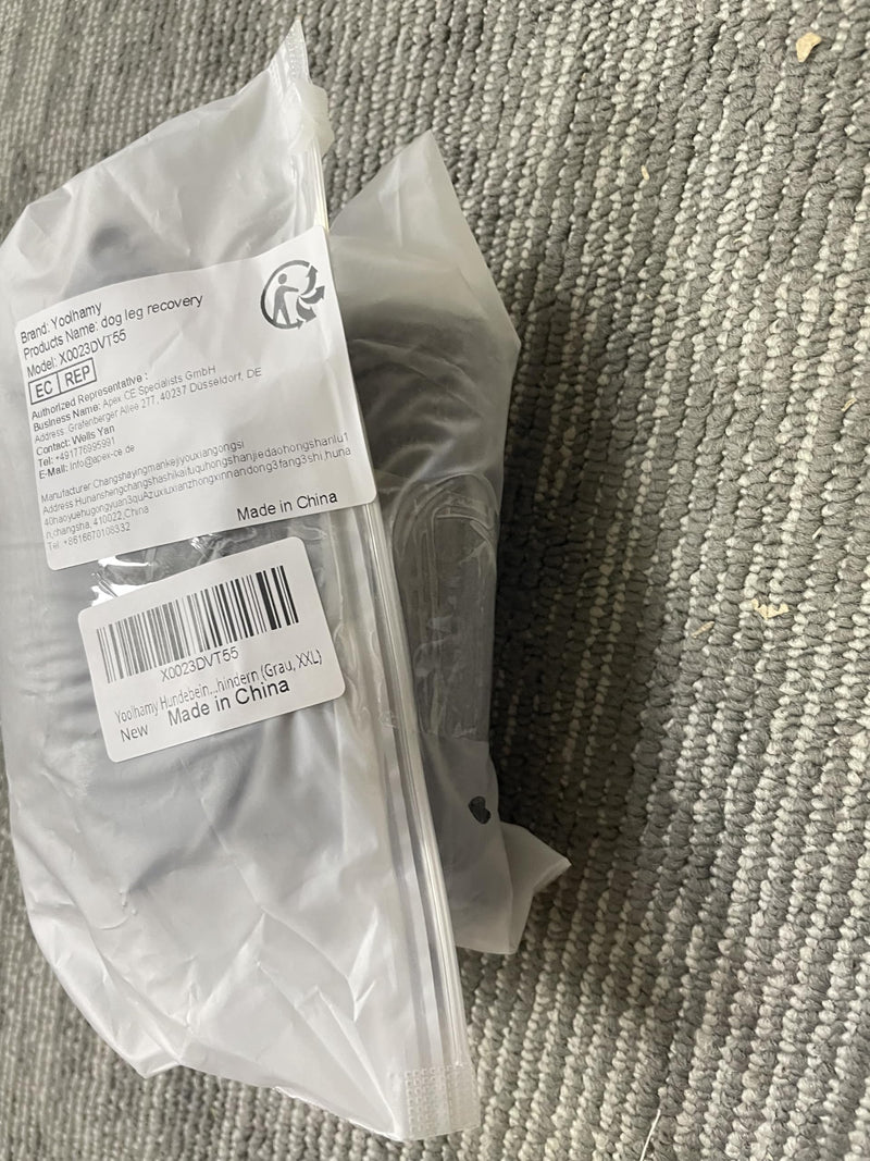 Dog Leg Recovery Sleeve, Dog Front Leg Elbow Protector, Dog Recovery Suit After Surgical Wound Protector to Prevent Licking Bite Cone Collars Alternative (Grey, 2XL) Grey - PawsPlanet Australia