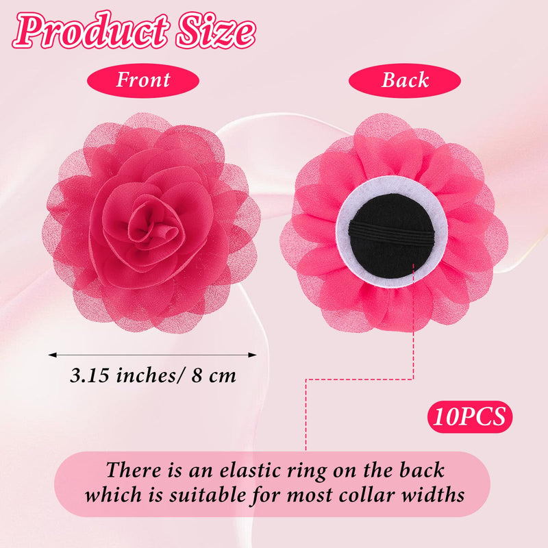 10 PCS Dog Collar Flower Accessories Pet Charms, 3.15 Inch Colorful Pet Charms Puppy Pet Flower Collars for Dogs, Cats Grooming Accessories - PawsPlanet Australia