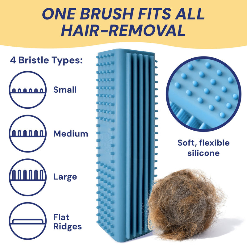 Magic Pet Block Brush Dog Cat Hair Remover for Sofa Furniture Carpet Clothing (Sky Blue) Sky Blue - PawsPlanet Australia