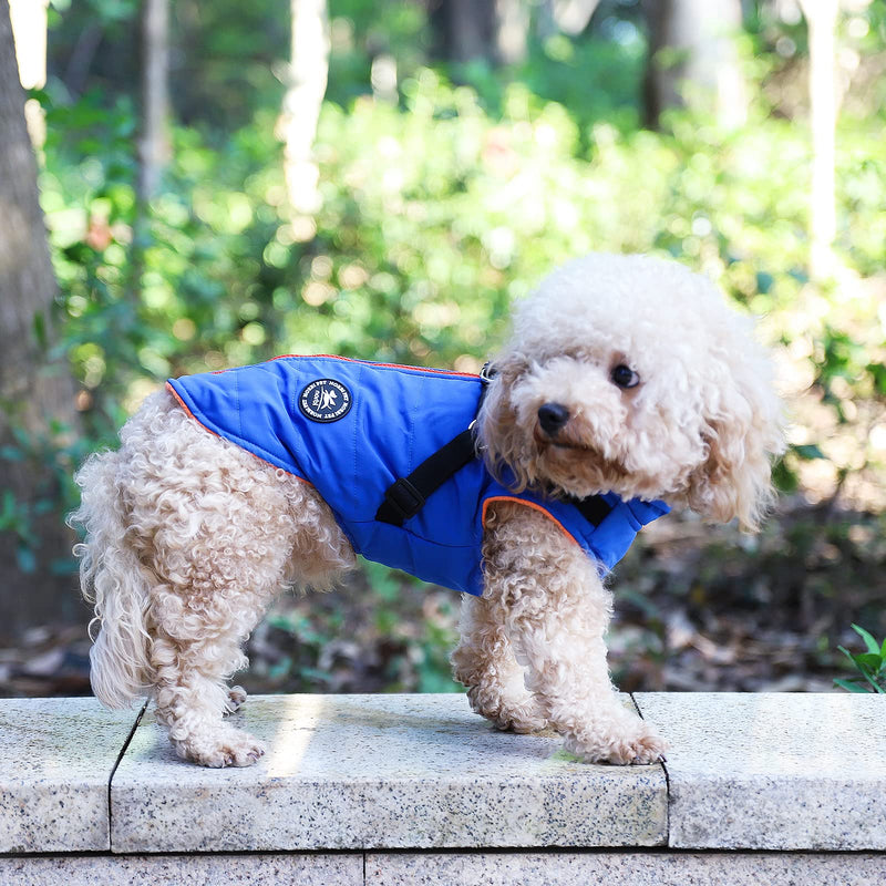 Norbi Dog Coat, Dog Winter Coat with Harness Built in, Dog Jacket Adjustable Warm Dog Coats for Small Medium Large Dogs Dog Cold Weather Coats XXL Blue - PawsPlanet Australia