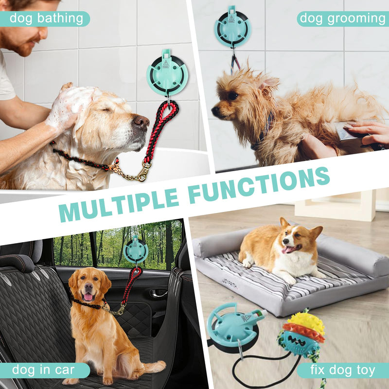 DOCXCDO Heavy Duty Dog Bathing Suction Cups within 100LBS,Portable Dog Grooming Tub Suction Cup,Strong Pet Bath Holder(No Leash) for Shower,Grooming,Blowing,Bathing,Trimming BLUE