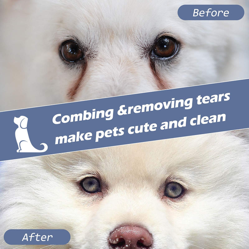 20 Pieces Tear Stain Remover Comb Dog Flea Comb Pet Grooming Stainless Steel Teeth with Plastic Handle for Medium and Small Dogs Cats Removing Flea Dandruff Flakes and Stains 20 - PawsPlanet Australia