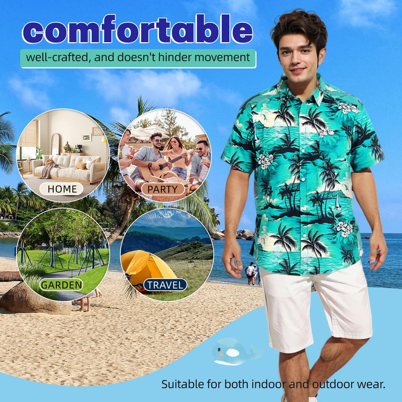 Dog Shirts Hawaii Dog Clothes for Small Medium Large Dogs Owner and Pet Shirts are Sold Separately L-(47.24"Bust)-for Human Green Only for Human - PawsPlanet Australia