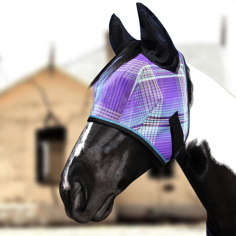 Kensington Fly Mask w/Web & Nose Size: X.Large Color: 2017-Lavender Mint 2017 - Lavender Mint XL (Large Horse)